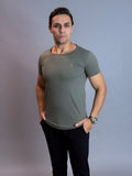 Camisa Gola Careca Masculina - Cinza