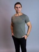 Camisa Gola Careca Masculina - Cinza