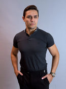 Camisa Gola Padre Masculina - Preta