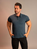 Camisa Gola Polo Masculina - Azul Marinho