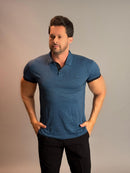 Camisa Gola Polo Masculina - Azul